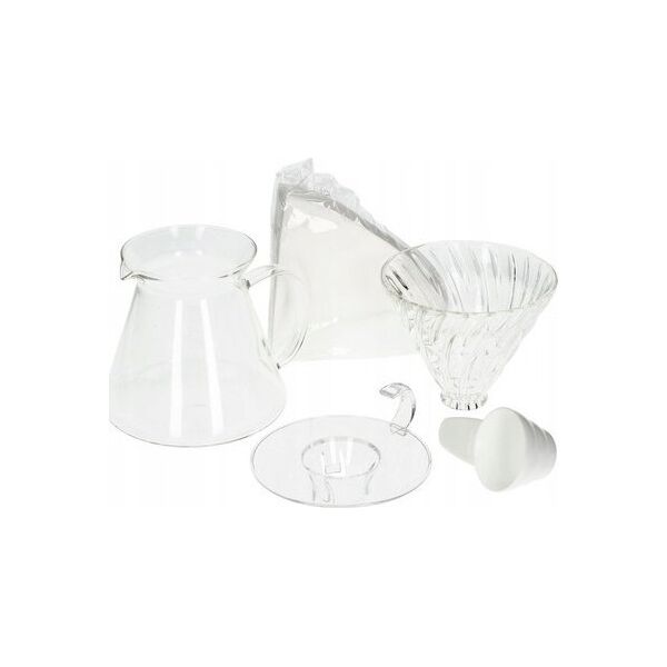 Hario Hario - V60 Glass Brewing Kit - Zestaw szklany dripper + serwer + filtry