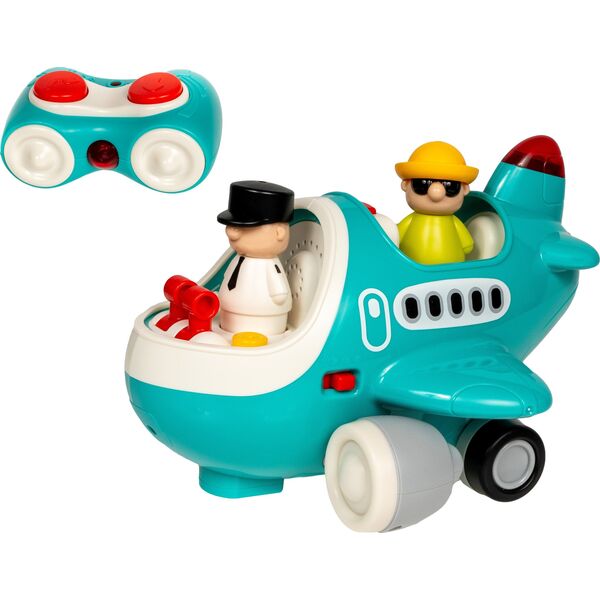 Samolot R/C z d?wi?kiem ?wiat?em nap?d + 2 figurki