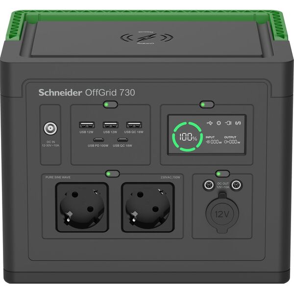 APC Schneider OffGrid Portable Power Station 730 738Wh�Lithium-ion 2 Schuko Sinewave