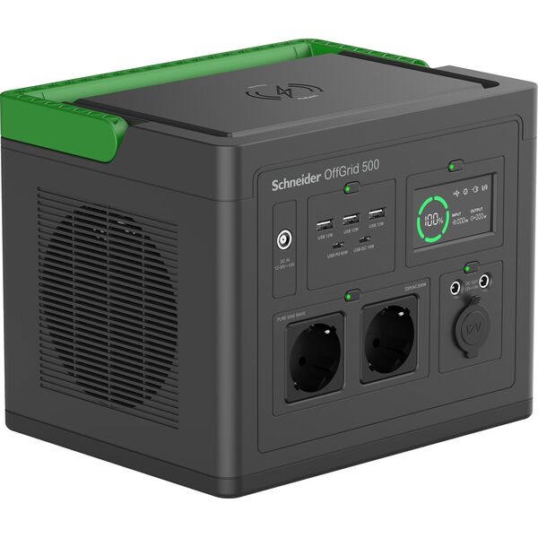 APC Schneider OffGrid Portable Power Station 500 517Wh�Lithium-ion 2 Schuko Sinewave