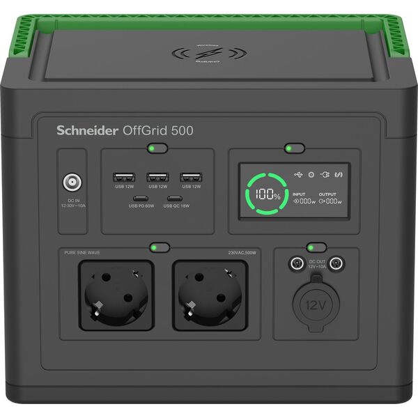 APC Schneider OffGrid Portable Power Station 500 517Wh�Lithium-ion 2 Schuko Sinewave