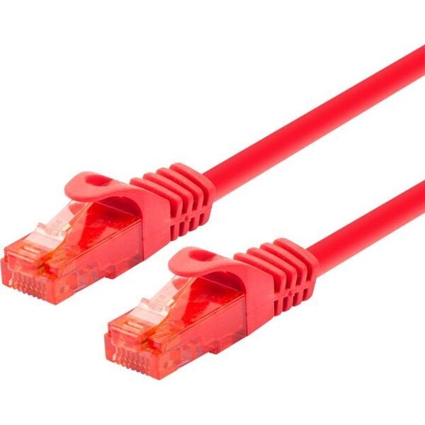 LOGON TCU66U250R kabel sieciowy Czerwony 25 m Cat6 U/UTP (UTP)