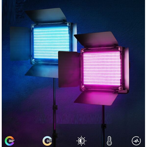 Zestaw Oświetleniowy Studyjny 2x Lampa Wrota Rgb 50w 3200-5600k + 2x Statyw / Rgb 660pro Ii
