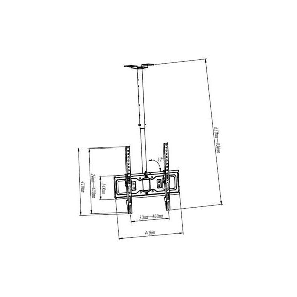 Art Uchwyt sufitowy AR-21L 32'' - 60''