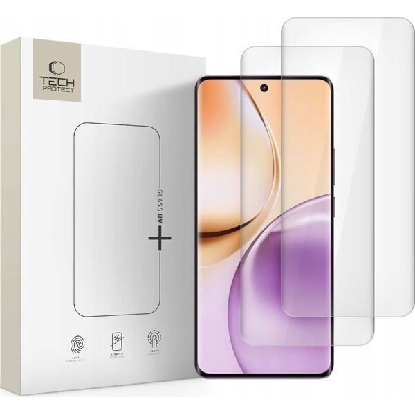 SZKŁO HARTOWANE TECH-PROTECT GLASS UV+ 2-PACK REALME 14 PRO 5G CLEAR