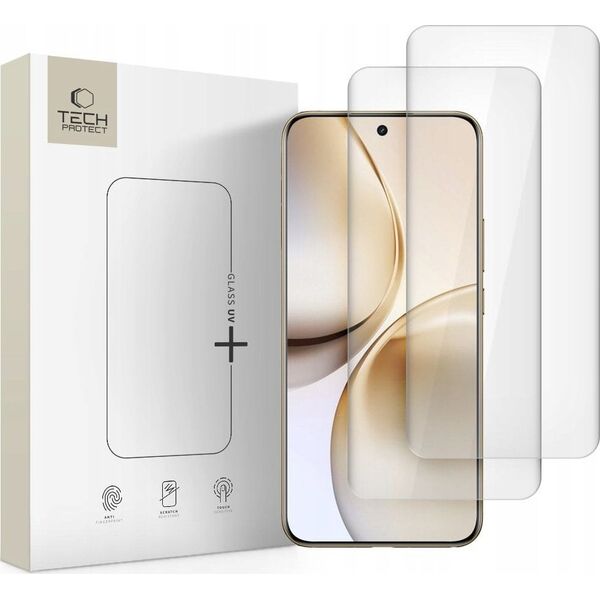 SZKŁO HARTOWANE TECH-PROTECT GLASS UV+ 2-PACK REALME 14 PRO+ PLUS 5G CLEAR