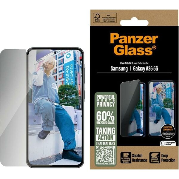 Szkło prywatyzujące PanzerGlass           Ultra-Wide Fit do Samsung Galaxy A36 5G