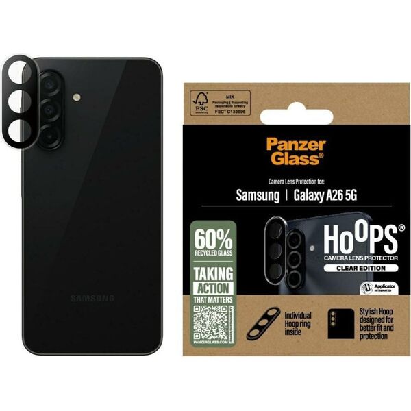 Szkło hartowane na obiektyw PanzerGlass   Hoops Lens Protector do Samsung Galaxy A26 5G przezroczysty