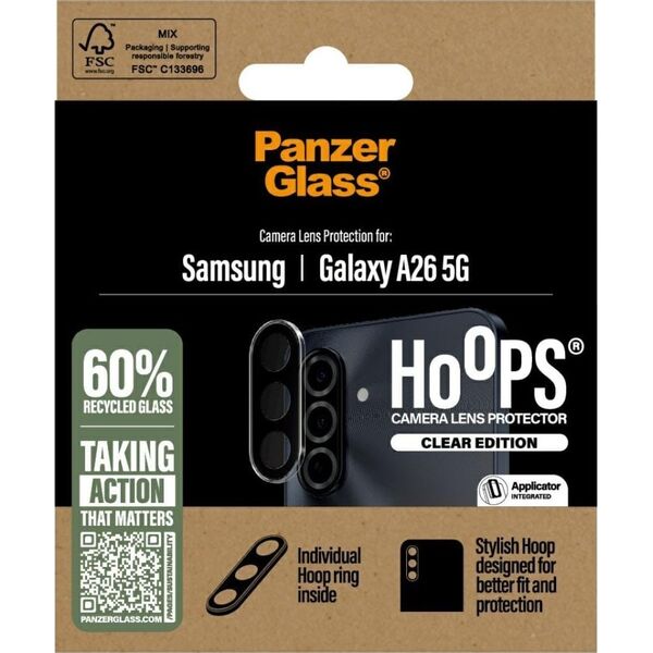 Szkło hartowane na obiektyw PanzerGlass   Hoops Lens Protector do Samsung Galaxy A26 5G przezroczysty