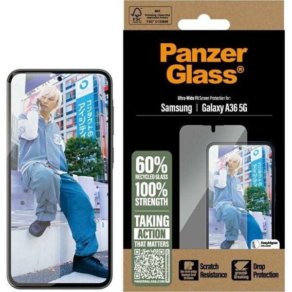 Szkło hartowane PanzerGlass Ultra-Wide    Fit do Samsung Galaxy A36 5G