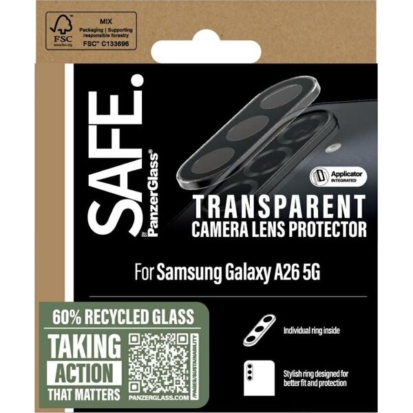 Szkło hartowane na obiektyw SAFE by       PanzerGlass Rings Lens Protector do Samsung Galaxy A26 5G przezroczysty