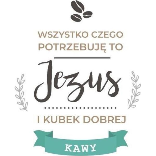Szaron Podstawka korkowa - Jezus i kubek kawy