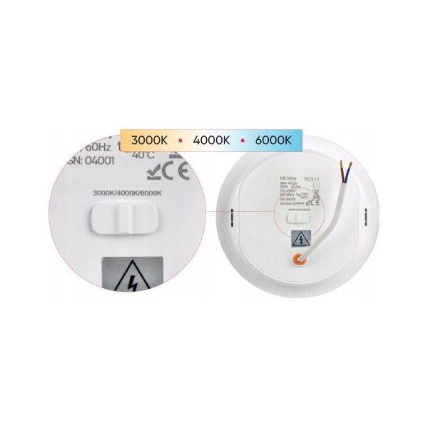 RECESSED LED LIGHT MOLLY 30-60K 18W 1900
