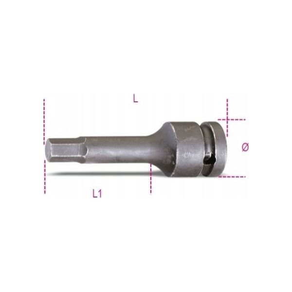 BETA Nasadka udarowa 3/4" 6-kątna 12 mm, 728ME Beta
