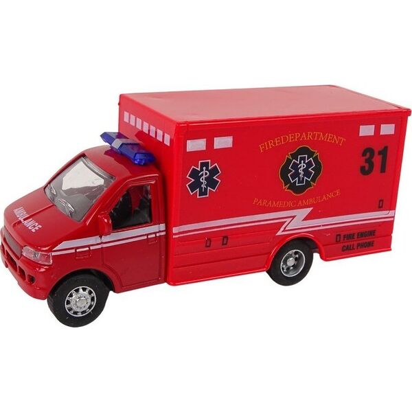 LeanToys Auto Pojazd Ratunkowy Ambulans Napęd Frykcyjny 2 Kolory