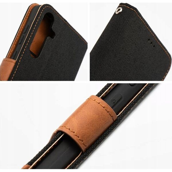 Kabura JEANS Book do XIAOMI Redmi NOTE 14 4G (GLOBAL - 163.25mm x 76.55mm x 8.16mm) czarny