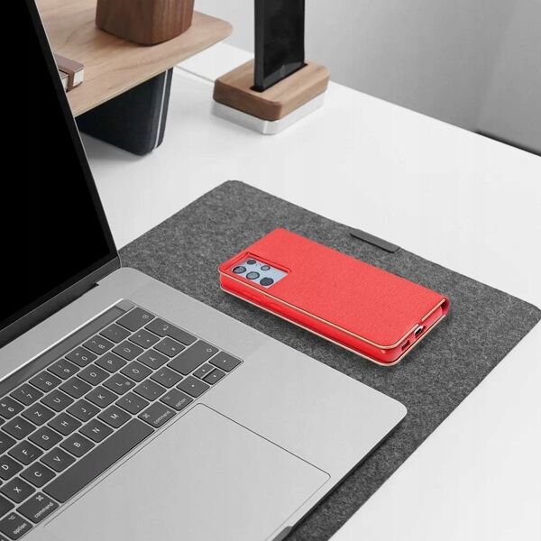 Kabura LUNA Book Gold do XIAOMI Redmi NOTE 14 4G (GLOBAL - 163.25mm x 76.55mm x 8.16mm) czerwony