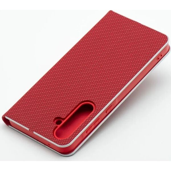 Kabura LUNA Book Carbon do XIAOMI Redmi Note 14 4G (GLOBAL - 163.25mm x 76.55mm x 8.16mm) czerwony