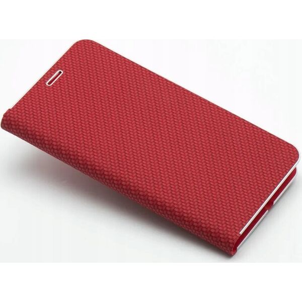 Kabura LUNA Book Carbon do XIAOMI Redmi Note 14 4G (GLOBAL - 163.25mm x 76.55mm x 8.16mm) czerwony