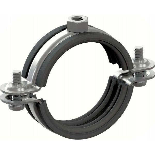 Niczuk Obejma pojedyncza DUO z izolacją 1 1/2" BK (46-51)