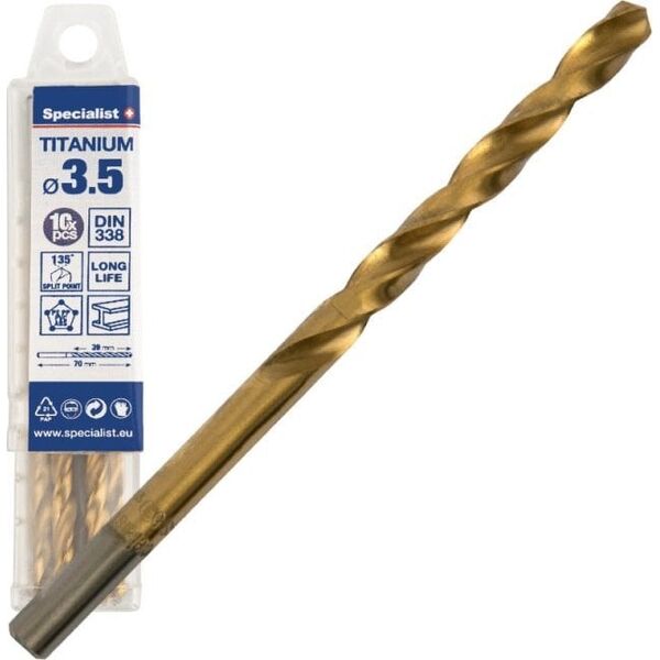 Τρυπάνι Specialist+ Specialist+ Τιτάνιο για μέταλλο διαμ. 3.5 mm 10τμχ