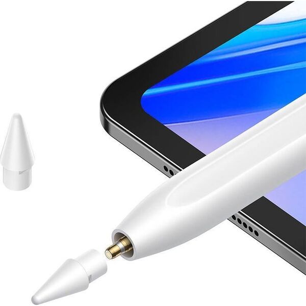 Rysik Baseus Rysik długopis aktywny + pasywny Baseus Stylus z wskaźnikiem baterii (biały)