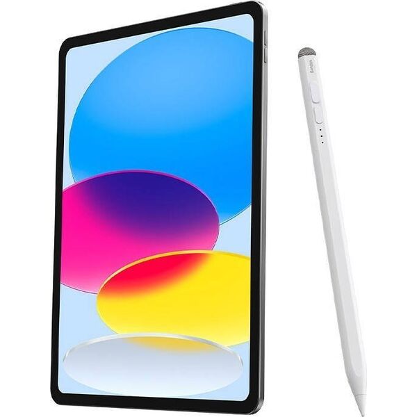 Rysik Baseus Rysik długopis aktywny + pasywny Baseus Stylus z wskaźnikiem baterii (biały)