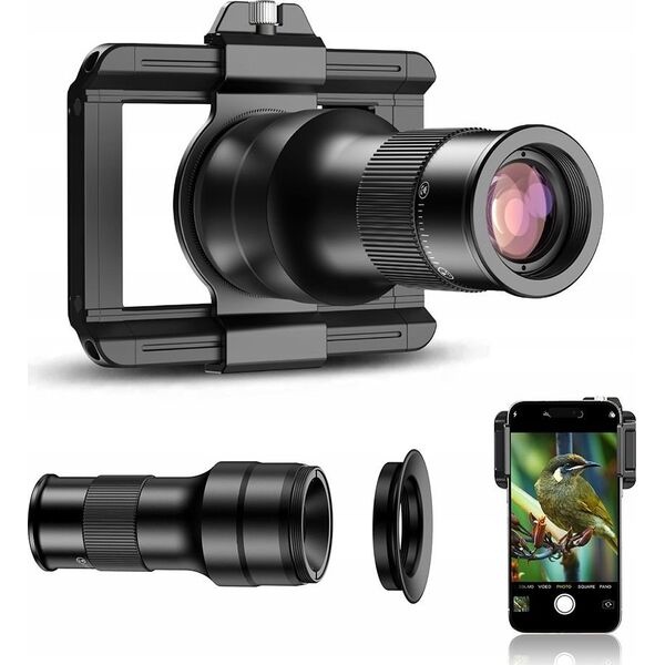Zestaw Obiektywów APEXEL 2w1 Obiektyw TELE 6x + Makro 150mm do Telefonu / APL-TM6