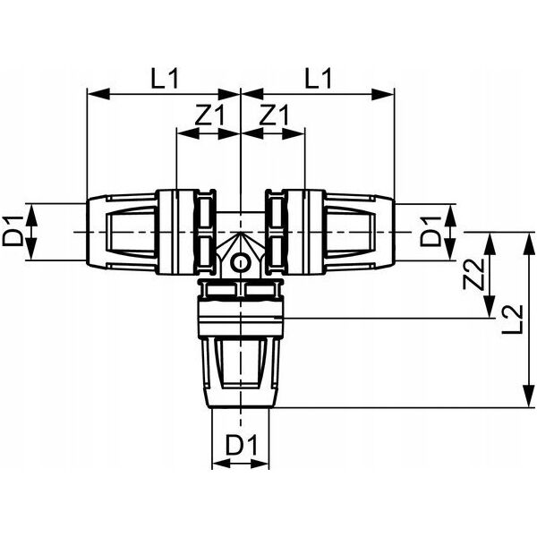 Tece Μειωτικό ταφ PPSU 20 x 16 x 20mm (8711005)