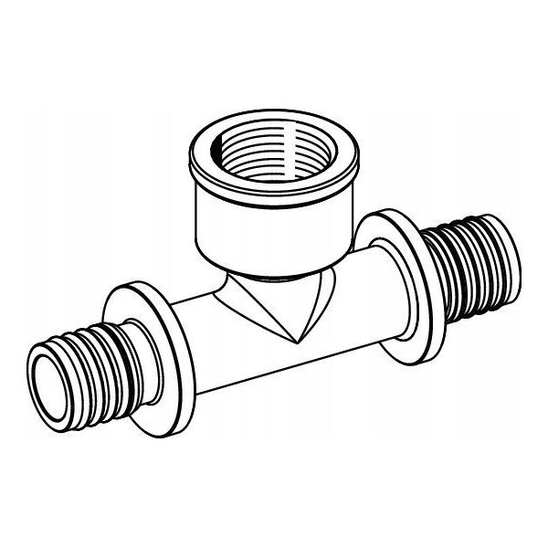 Tece Τρίοδης ορειχάλκινη σύνδεση GW 16mm x 1/2" x 16mm (769516)