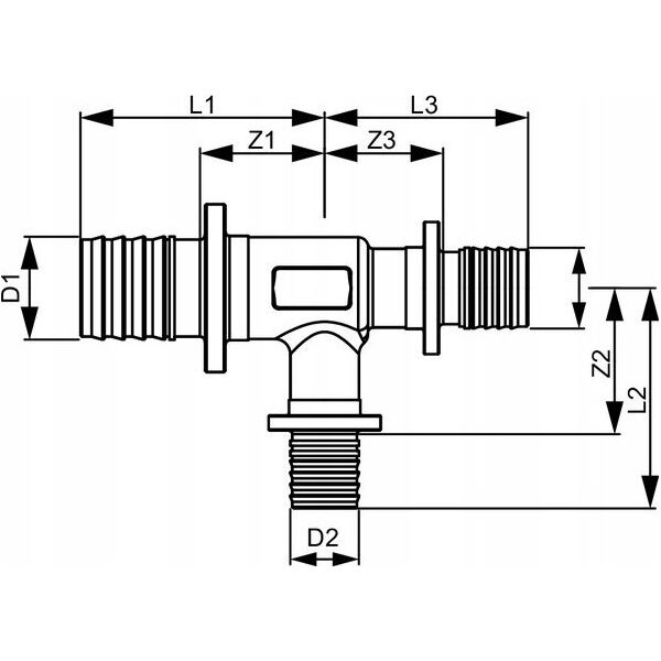 Tece Μπρούντζινο μειωτικό ταφ 32 x 20 x 25mm (760518)