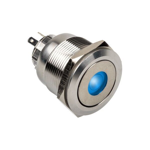 DimasTech DimasTech Βανδαλισμού διακόπτης/κουμπί 25mm, Silverline Dot - RGB