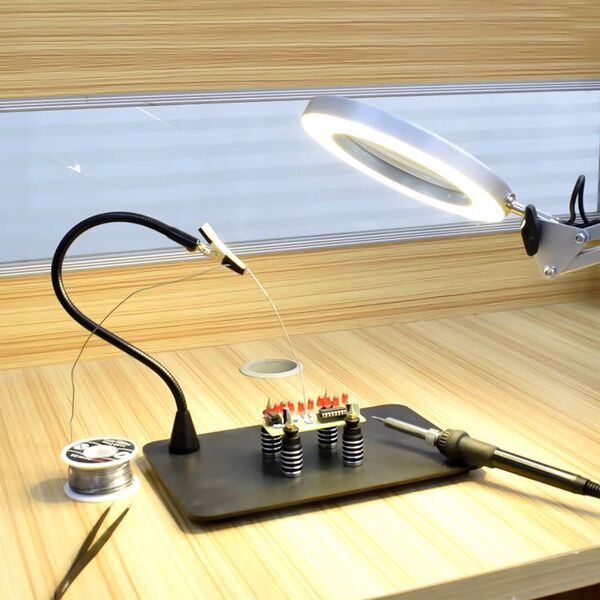 Lampka biurkowa Blow 44-168# Lampka biurkowa led lb-23 biała
