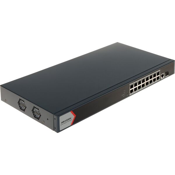 SWITCH POE DS-3E1518P-EI(V2) 16-PORTOWY SFP Hikvision