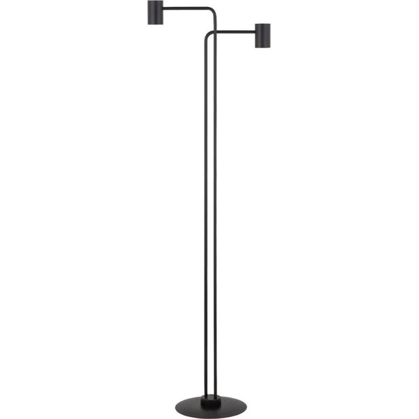 Lampa podłogowa Sigma 2-punktowa lampa stojąca Luis podłogowa do salonu czarna