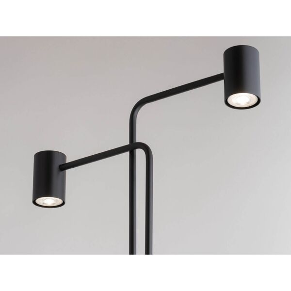 Lampa podłogowa Sigma 2-punktowa lampa stojąca Luis podłogowa do salonu czarna