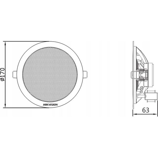 GŁOŚNIK SUFITOWY DS-QAE0206G1-V 6 W Hikvision