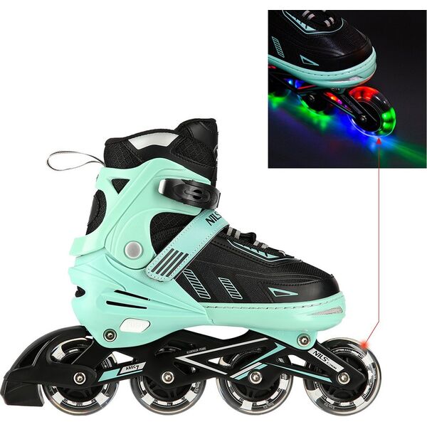 Rolki Nils Extreme NA11230A rekreacyjne regulowane zielone r. 39-42