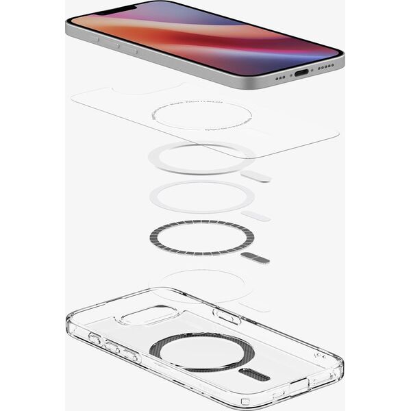 SPIGEN futerał ULTRA HYBRID MAG kompatybilny z MagSafe do IPHONE SE 4 2025 carbon fiber