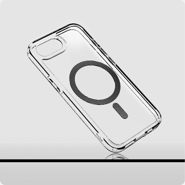 SPIGEN futerał ULTRA HYBRID MAG kompatybilny z MagSafe do IPHONE SE 4 2025 carbon fiber
