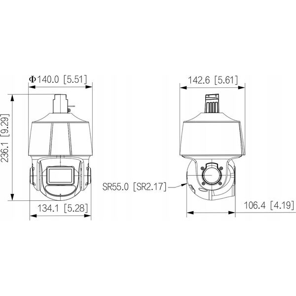 KAMERA IP OBROTOWA ZEWNĘTRZNA SD3E410DB-GNY-A-PV TiOC WizSense - 3.7 Mpx 4 ... 40 mm DAHUA
