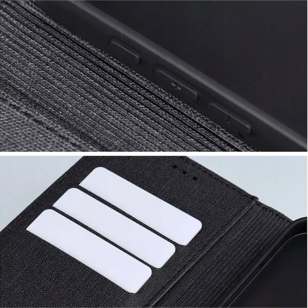 Kabura GOMMA Book do XIAOMI Redmi NOTE 14 4G (GLOBAL - 163.25mm x 76.55mm x 8.16mm) czarny