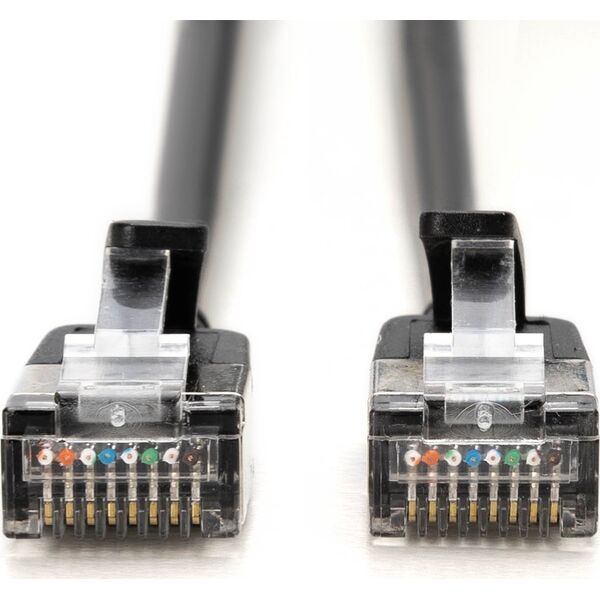 Digitus CAT 6A klasa Ea, F/FTP, skrętka patch, Cu, LSZH, AWG 32/7, długość: 0,3 m, czarny