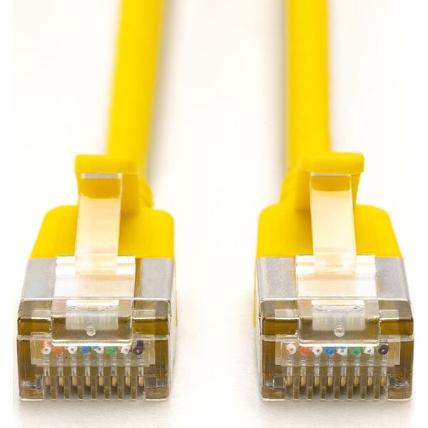 Digitus CAT 6A klasa Ea, F/FTP, skrętka patch, Cu, LSZH, AWG 32/7, długość: 0,3 m, żółty