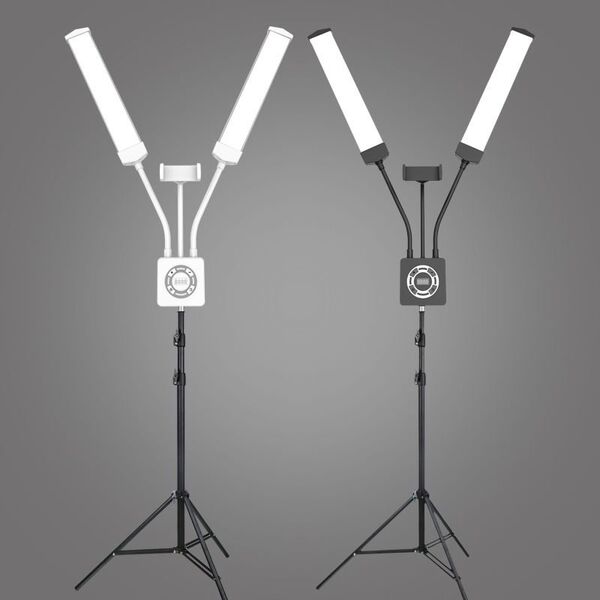 Podwójna Giętka Lampa Led Kosmetyczna Fotograficzna Video 40w + Pilot / M46 / Biały