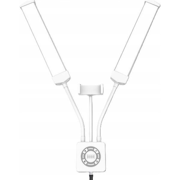 Podwójna Giętka Lampa Led Kosmetyczna Fotograficzna Video 40w + Pilot / M46 / Biały