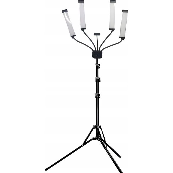 4 Poczwórna Giętka Elastyczna Lampa Led Kosmetyczna Foto Video 65w / M65 Czarny