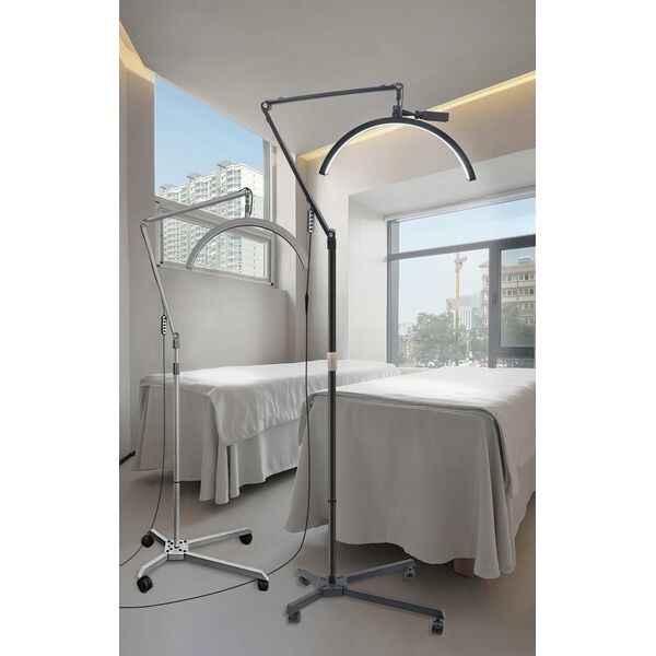 Lampa Led Kosmetyczna Bezcieniowa Do Makijażu Paznokci Rzęs + Statyw Jezdny / Gx530r / Biały