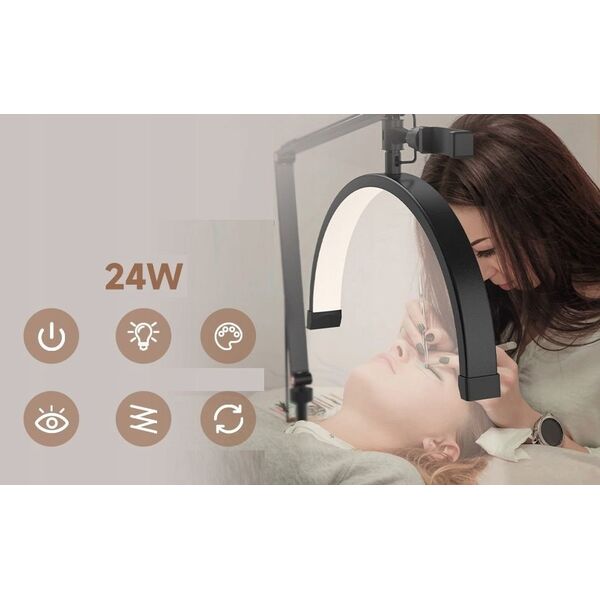 Lampa Led Kosmetyczna Bezcieniowa Do Makijażu Paznokci Przedłużania Rzęs / C180 / Biały