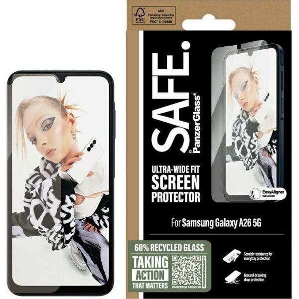 Szkło hartowane SAFE by PanzerGlass       Ultra-Wide Fit do Samsung Galaxy A26 5G